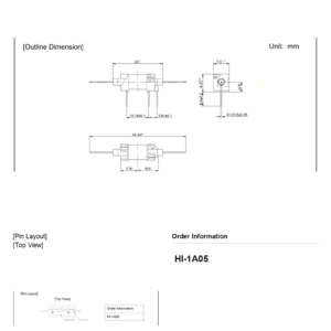 HI-1A05 High Insulation Reed Relay