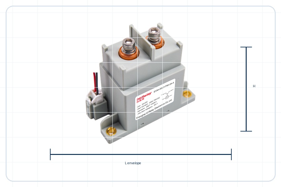 High voltage DC contactor selection details product reference image